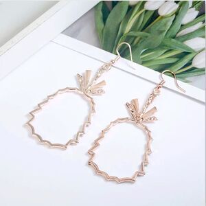 🍍Rose Gold Plated Lightweight Hook Drop boho Beachy  Earrings